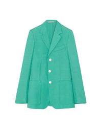 Veste 3 boutons avec poches en laine - Jade