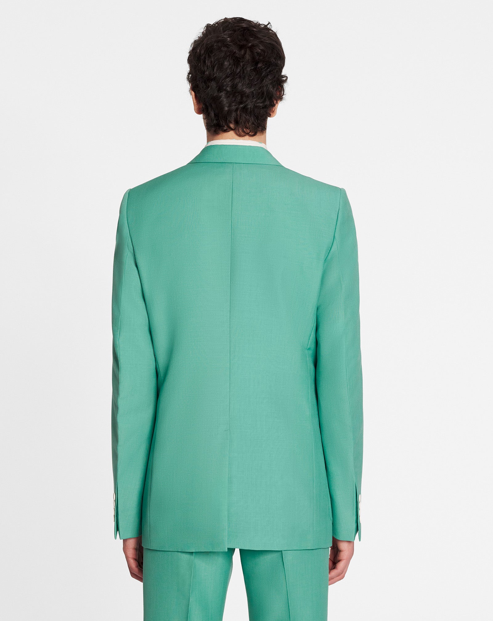 Veste 3 boutons avec poches en laine - Jade