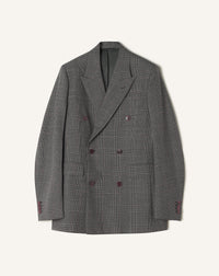 Veste ajustée double boutonnage - Gris fonce chine