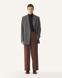 Veste ajustée double boutonnage - Gris fonce chine
