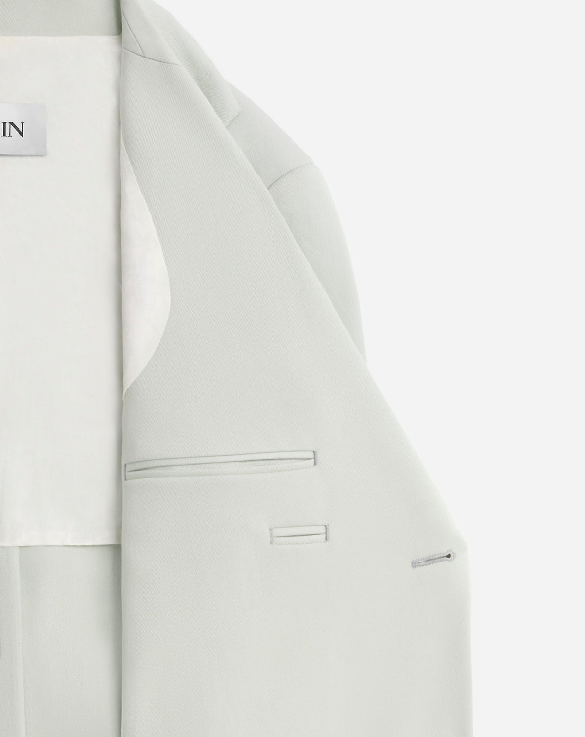 Blazer à simple boutonnage en laine - Sauge
