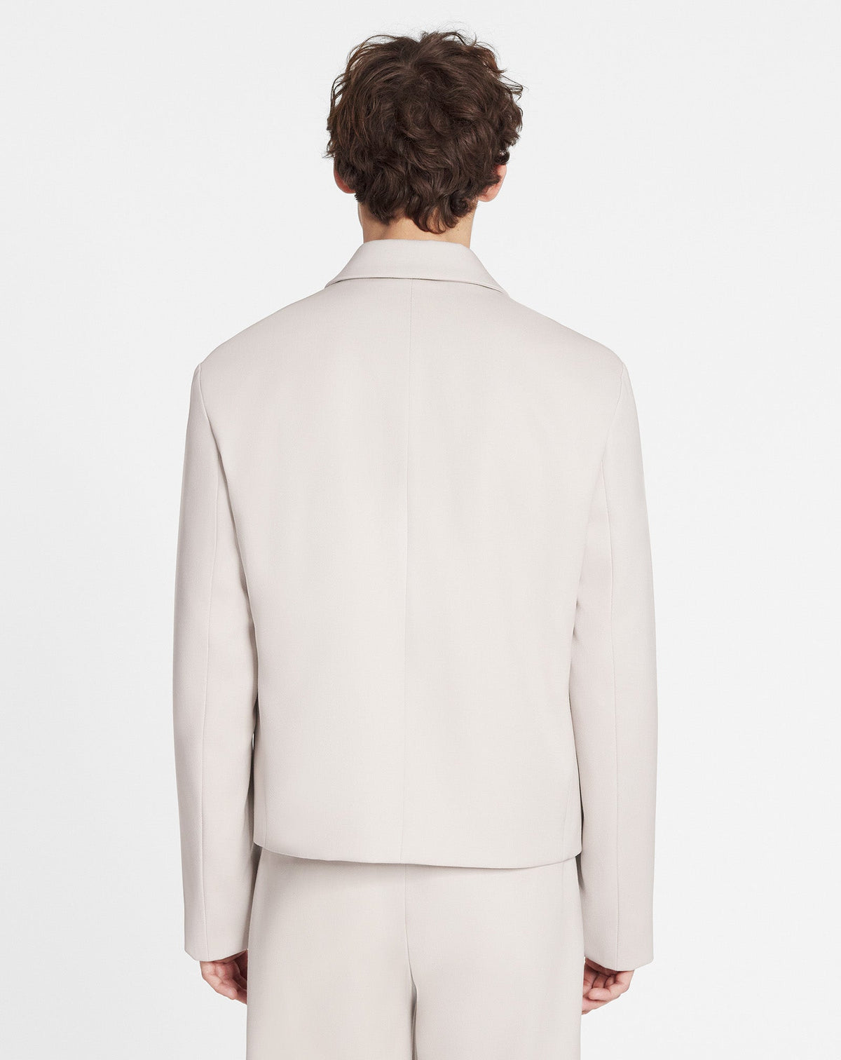 Blazer à poches en laine - Mastic