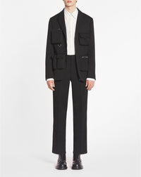 ZZNO STOCK NOIR VESTE MULTIPOCHES