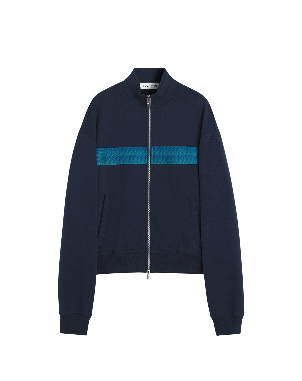 Veste zippée curb - Bleu pétrole