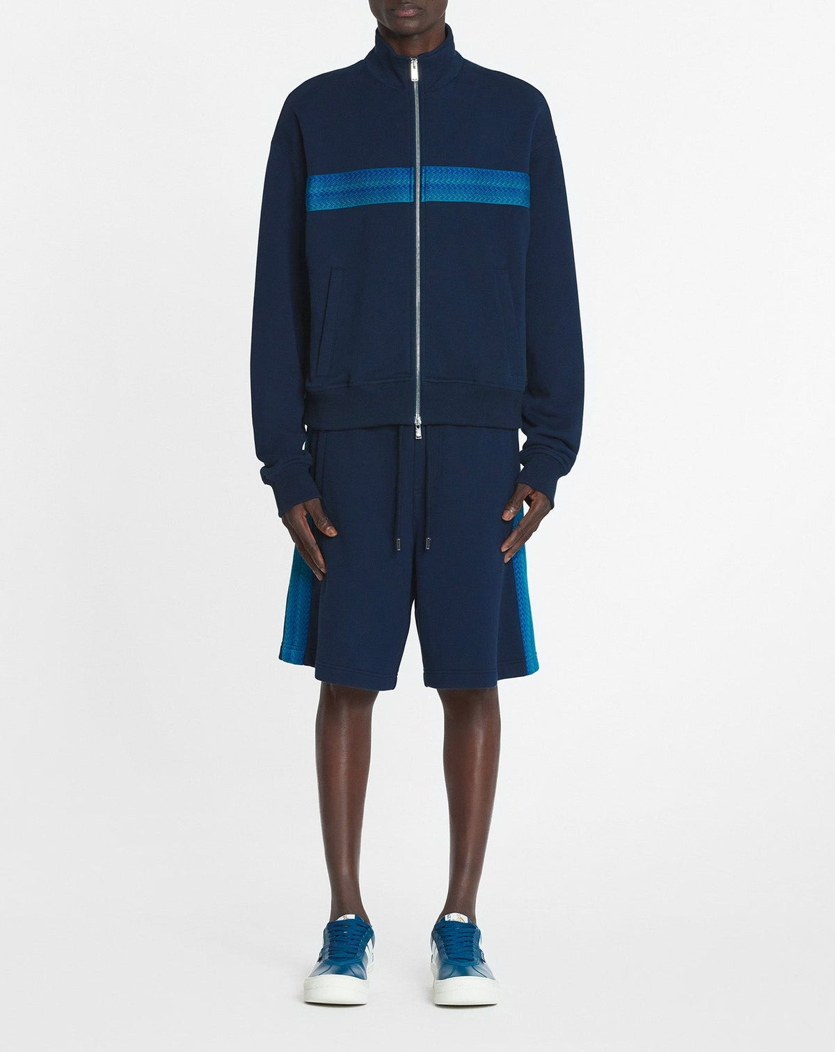 Veste zippée curb - Bleu pétrole