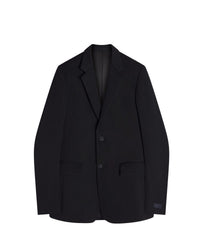 Blazer à simple boutonnage en laine - Noir