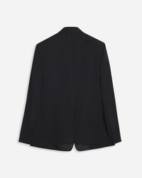 Veste simple à poches en laine - Noir