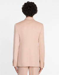 Veste à épaules carrées en laine - Ivoire Rosé