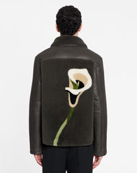ZZNO STOCK LODEN INTARSIA SHEARLING JACKET