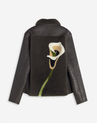 ZZNO STOCK LODEN INTARSIA SHEARLING JACKET