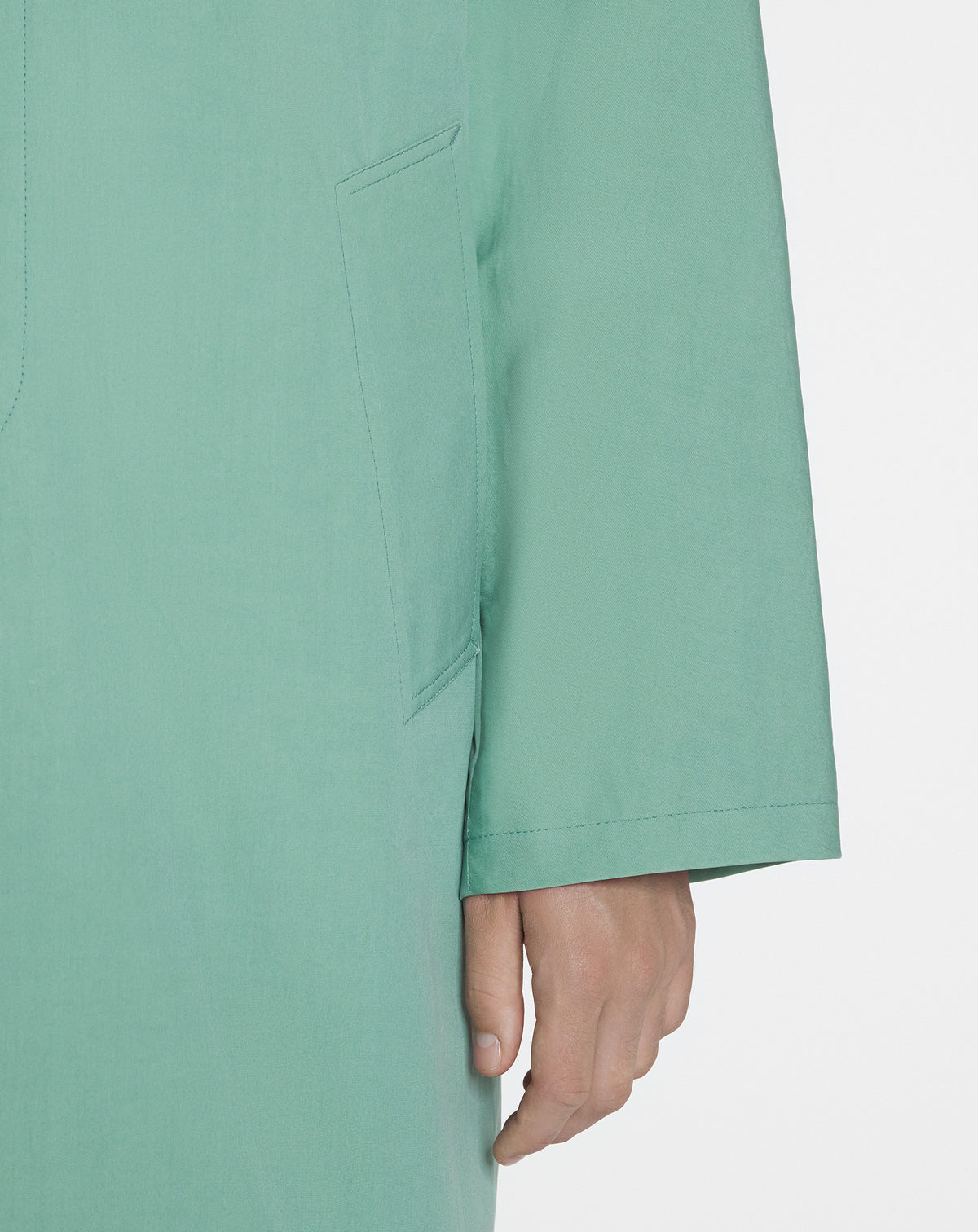 Manteau car coat - Vert de Gris
