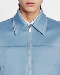 Blouson zipé avec col chemise en lin - Lunaire