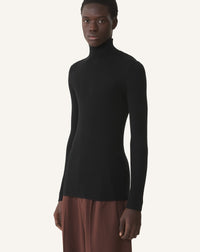 Pull col roulé - Noir