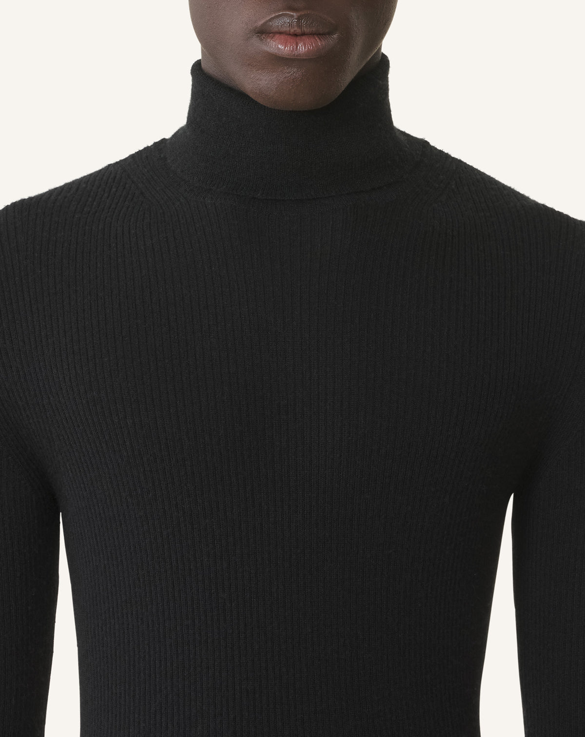 Pull col roulé - Noir