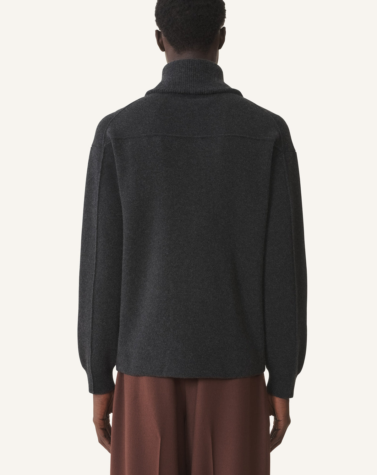 Cardigan zippé - Gris chine