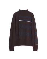 Pull à rayures - Marron glace