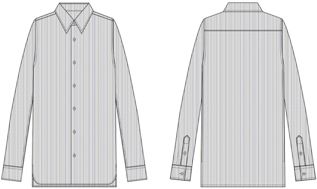 ZNO PICS // Chemise ajustée - Blanc & bleu