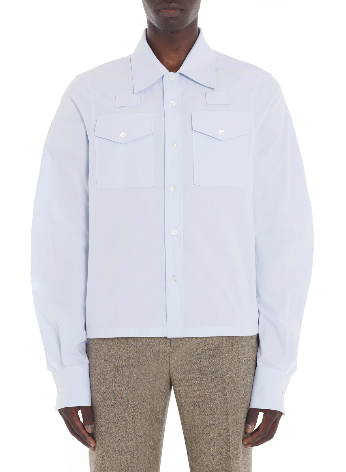 Chemise utilitaire ample - Bleu clair