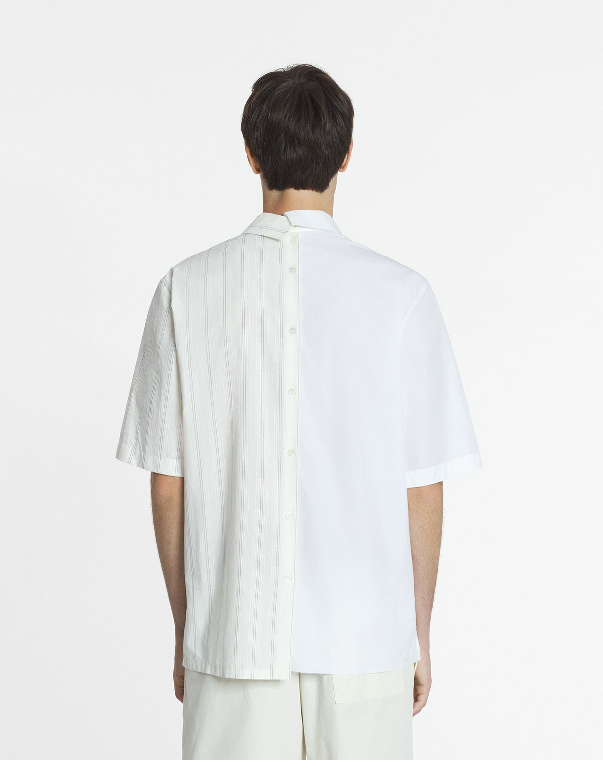 Chemise asymétrique imprimée - Blanc & noir