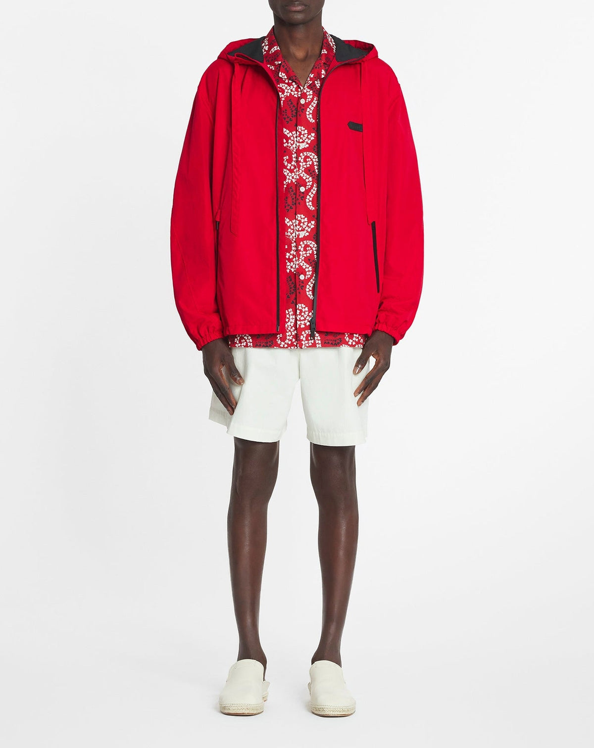Chemise bowling imprimé rateau - Carmin