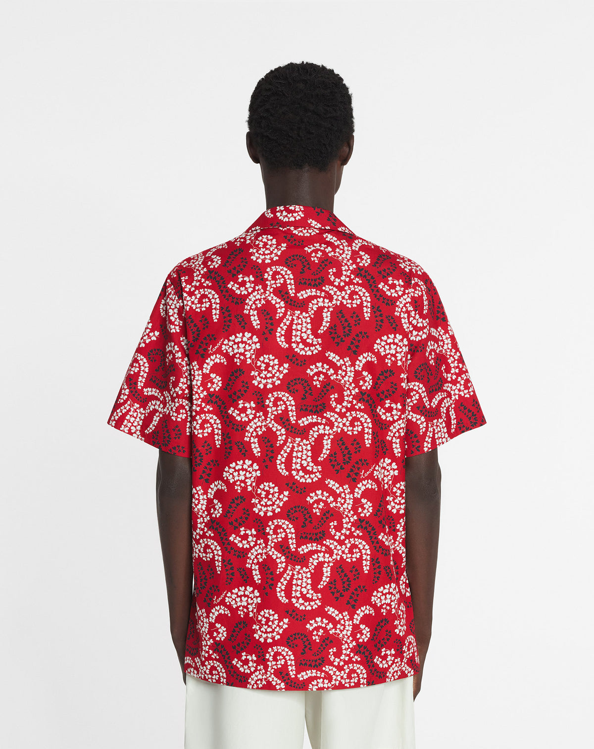 Chemise bowling à imprimé rateau - Carmin