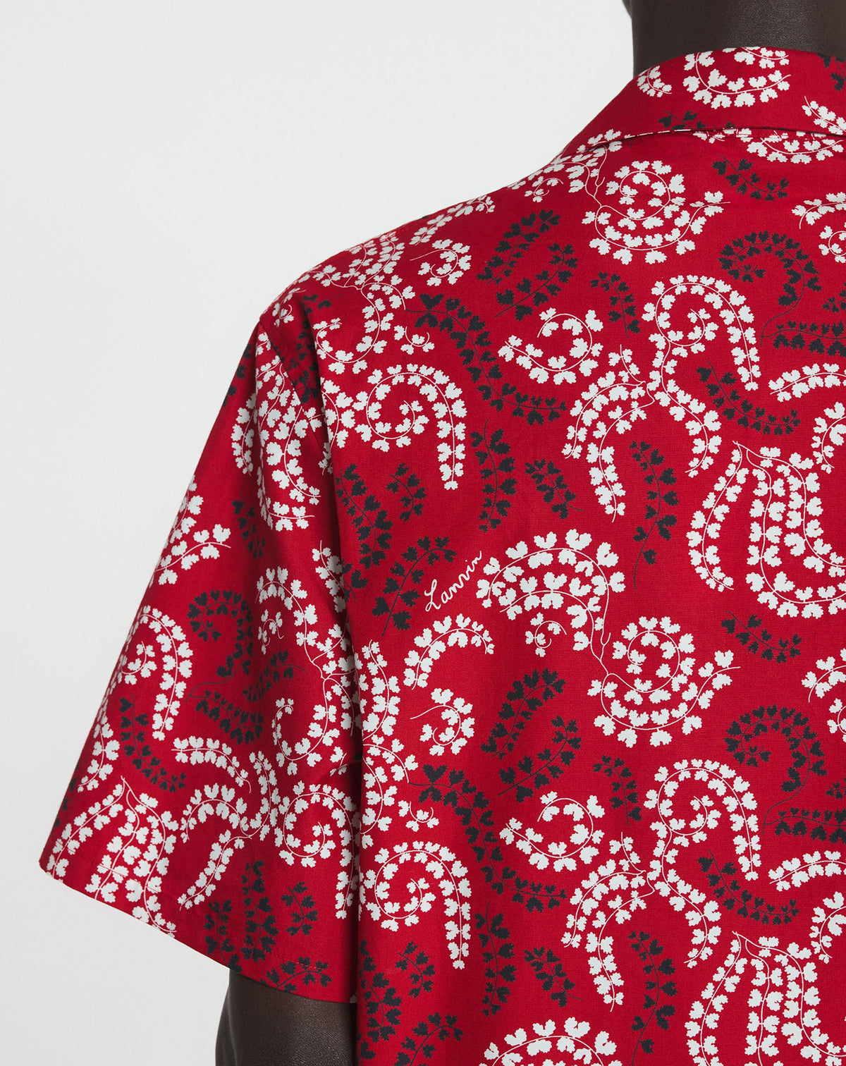 Chemise bowling imprimé rateau - Carmin