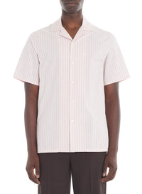 ZZNO STOCK FRAMBOISE CLAIRE CHEMISE BOWLING À RAYURES