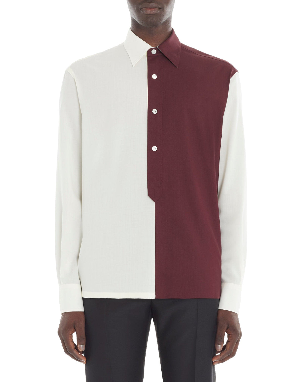 Chemise vareuse bicolore - Cinobre fonce