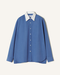 Chemise ample - Bleu jeanne
