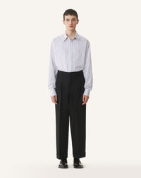Chemise ample - Blanc & marine noir