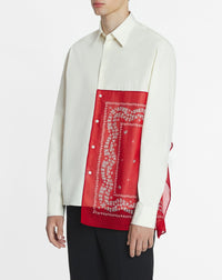 Chemise droite bandana rateau - Blanc Casse