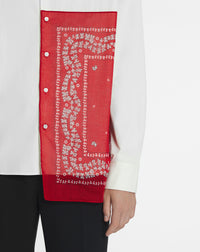 Chemise droite bandana rateau - Blanc Casse
