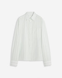 Chemise droite à rayures - Blanc & noir