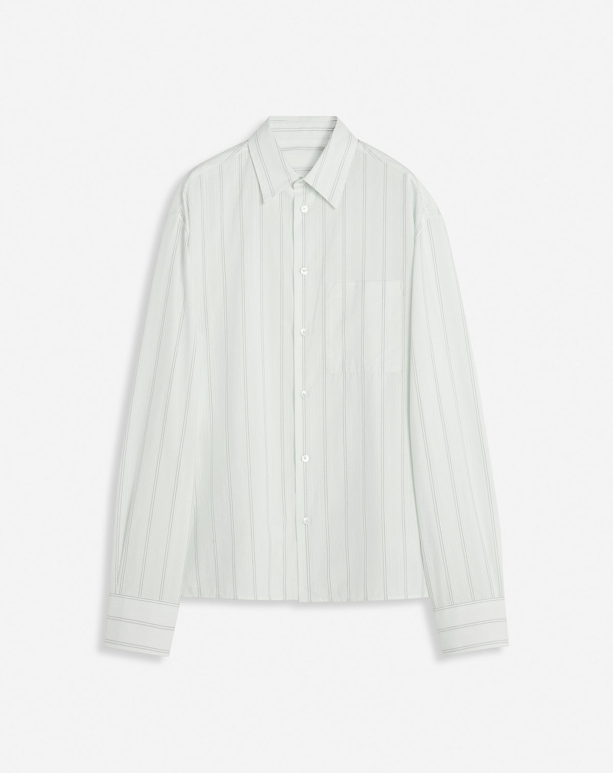 Chemise droite à rayures - Blanc & noir