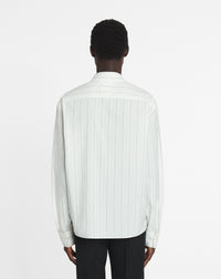 Chemise droite à rayures - Blanc & noir