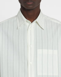 Chemise droite à rayures - Blanc & noir