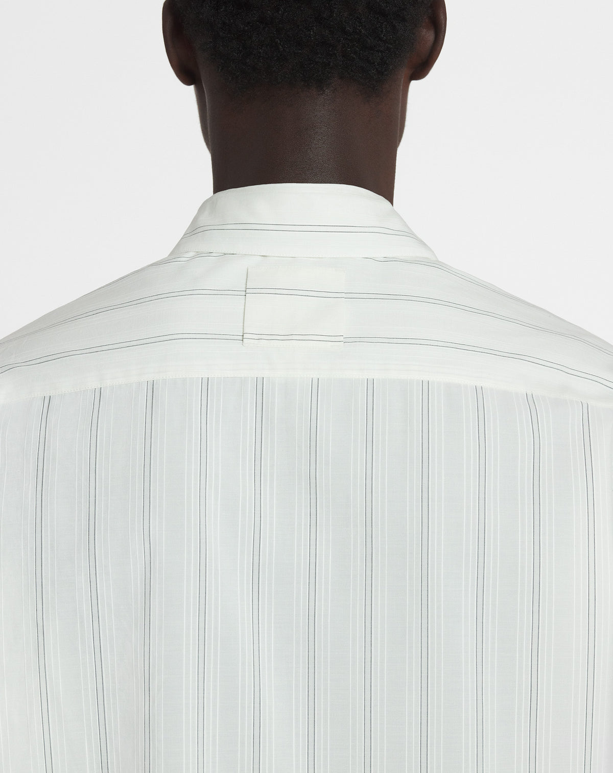 Chemise droite à rayures - Blanc & noir