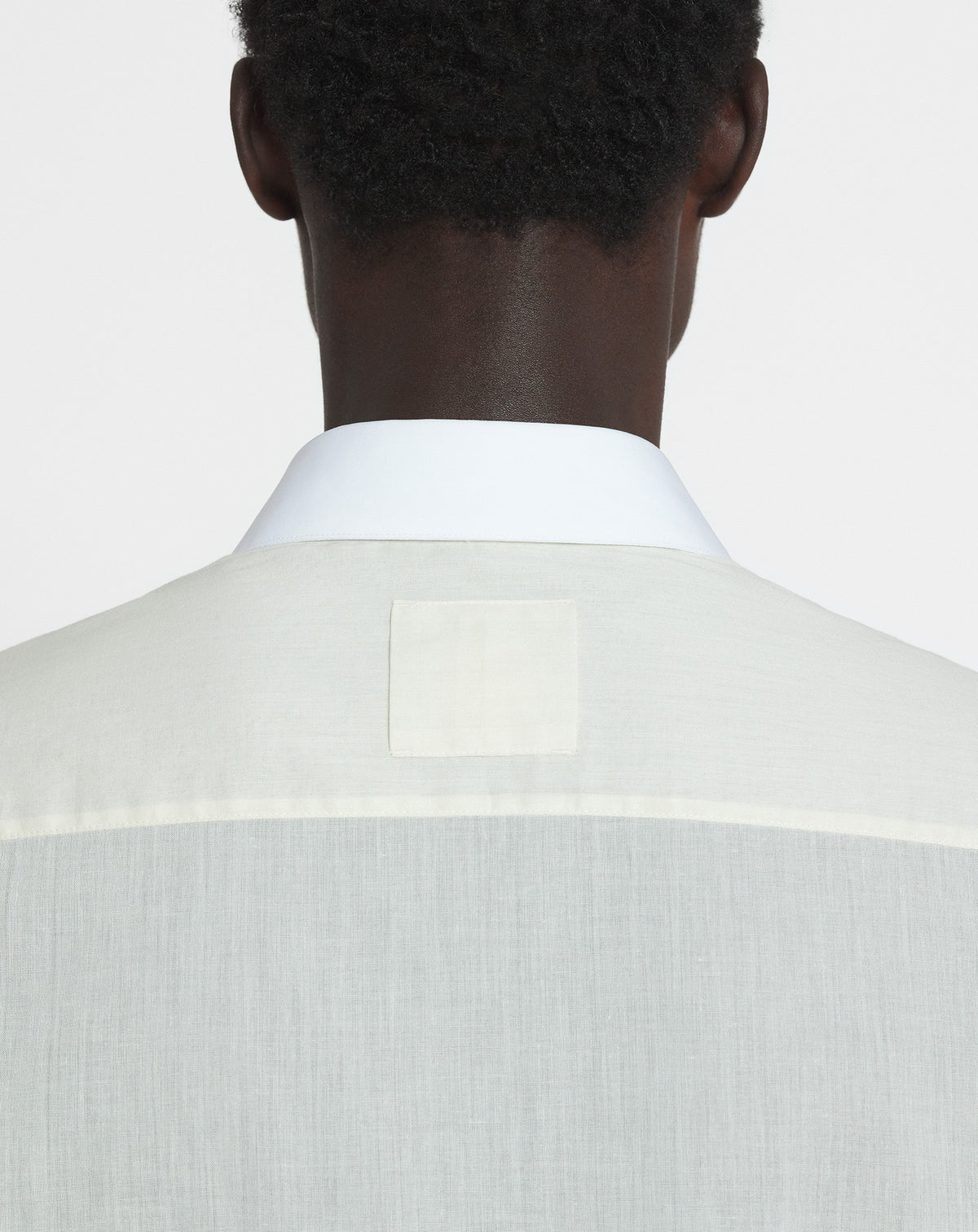 Chemise droite brodée rateau - Blanc optique