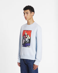 Sweatshirt imprimé vase - Chambray