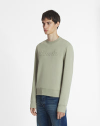Sweatshirt logo manuscrit débossé - Lin
