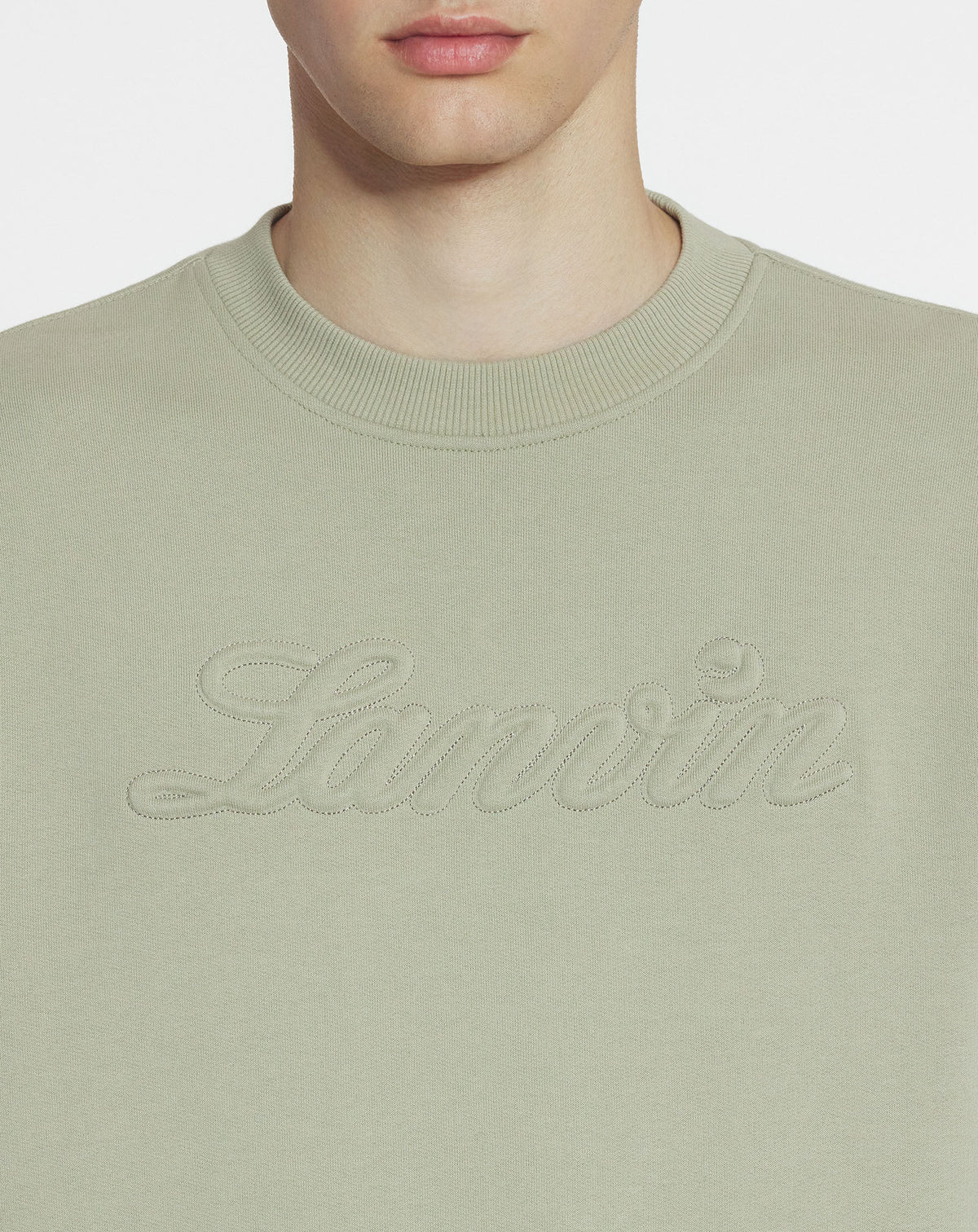 Sweatshirt logo manuscrit débossé - Lin