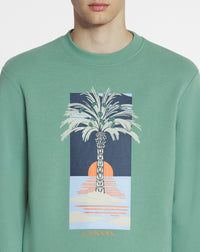 Sweatshirt imprimé - Vert de gris