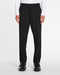 Pantalon cigarette en laine - Noir