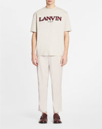 Pantalon à ourlets zippés en laine - Mastic