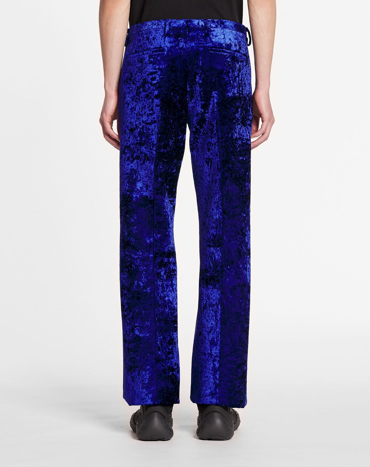 Pantalon droit en velours - Bleu Majorelle