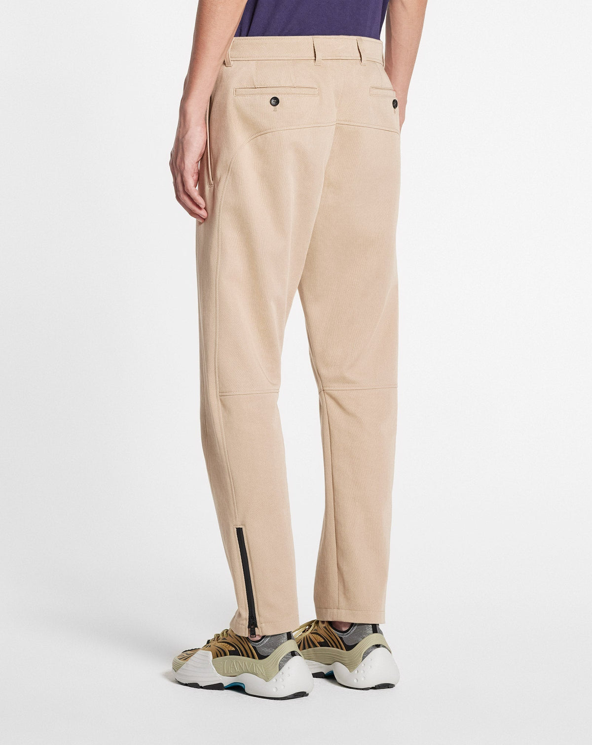 Pantalon slim en laine - Beige