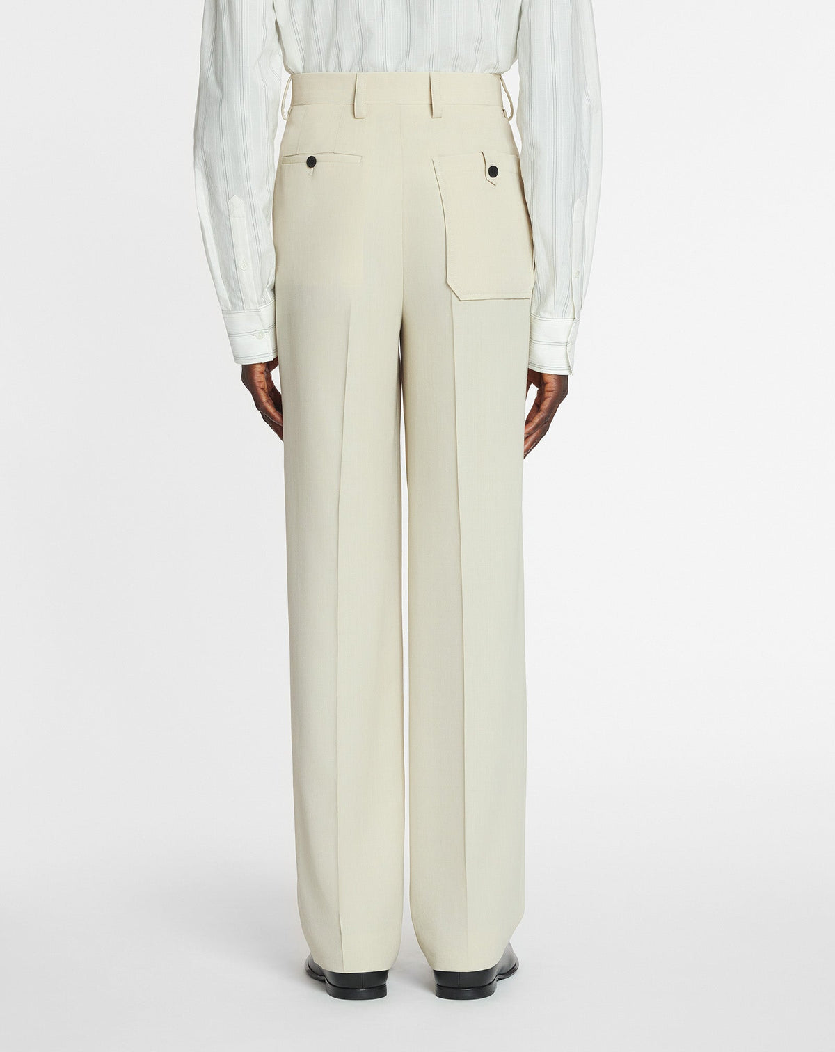 Pantalon tailleur ample - Mastic