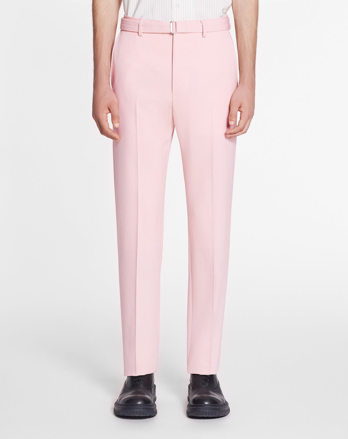 Slim-fit wool trousers - Rosé