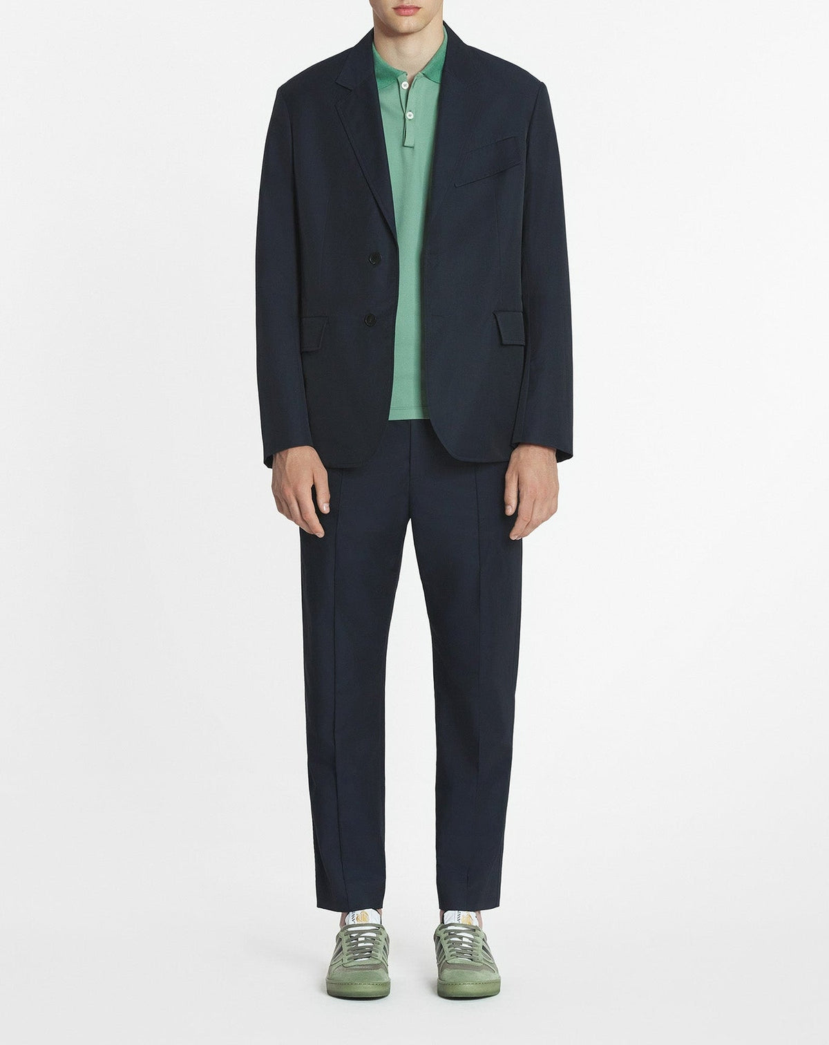Pantalon taille élastiquée - Bleu marine