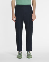 Pantalon taille élastiquée - Bleu Marine